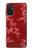 W3817 Red Floral Cherry blossom Pattern Funda Carcasa Case y Caso Del Tirón Funda para Samsung Galaxy M52 5G