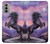 W1461 Unicorn Fantasy Horse Funda Carcasa Case y Caso Del Tirón Funda para Motorola Moto G51 5G