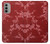 W3817 Red Floral Cherry blossom Pattern Funda Carcasa Case y Caso Del Tirón Funda para Motorola Moto G51 5G
