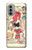 W3820 Vintage Cowgirl Fashion Paper Doll Funda Carcasa Case y Caso Del Tirón Funda para Motorola Moto G51 5G