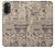 W3819 Retro Vintage Paper Funda Carcasa Case y Caso Del Tirón Funda para Motorola Moto G71 5G