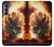 W0863 Hell Fire Skull Funda Carcasa Case y Caso Del Tirón Funda para Motorola Edge S30