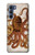 W2801 Vintage Octopus Funda Carcasa Case y Caso Del Tirón Funda para Motorola Edge S30