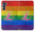 W2900 Rainbow LGBT Lesbian Pride Flag Funda Carcasa Case y Caso Del Tirón Funda para Motorola Edge S30