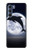 W3510 Dolphin Moon Night Funda Carcasa Case y Caso Del Tirón Funda para Motorola Edge S30