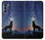 W3555 Wolf Howling Million Star Funda Carcasa Case y Caso Del Tirón Funda para Motorola Edge S30