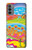 W3407 Hippie Art Funda Carcasa Case y Caso Del Tirón Funda para Motorola Moto G31