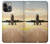 W3837 Airplane Take off Sunrise Funda Carcasa Case y Caso Del Tirón Funda para iPhone 13 Pro