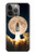 W3859 Bitcoin to the Moon Funda Carcasa Case y Caso Del Tirón Funda para iPhone 13 Pro