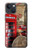 W3856 Vintage London British Funda Carcasa Case y Caso Del Tirón Funda para iPhone 13 mini