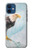 W3843 Bald Eagle On Ice Funda Carcasa Case y Caso Del Tirón Funda para iPhone 12 mini