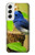 W3839 Bluebird of Happiness Blue Bird Funda Carcasa Case y Caso Del Tirón Funda para Samsung Galaxy S22