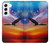 W3841 Bald Eagle Flying Colorful Sky Funda Carcasa Case y Caso Del Tirón Funda para Samsung Galaxy S22