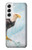 W3843 Bald Eagle On Ice Funda Carcasa Case y Caso Del Tirón Funda para Samsung Galaxy S22