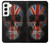 W3848 United Kingdom Flag Skull Funda Carcasa Case y Caso Del Tirón Funda para Samsung Galaxy S22