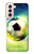 W3844 Glowing Football Soccer Ball Funda Carcasa Case y Caso Del Tirón Funda para Samsung Galaxy S21 5G