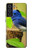 W3839 Bluebird of Happiness Blue Bird Funda Carcasa Case y Caso Del Tirón Funda para Samsung Galaxy S21 FE 5G