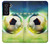 W3844 Glowing Football Soccer Ball Funda Carcasa Case y Caso Del Tirón Funda para Samsung Galaxy S21 FE 5G