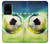 W3844 Glowing Football Soccer Ball Funda Carcasa Case y Caso Del Tirón Funda para Samsung Galaxy S20 Plus, Galaxy S20+