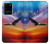 W3841 Bald Eagle Flying Colorful Sky Funda Carcasa Case y Caso Del Tirón Funda para Samsung Galaxy S20 Ultra