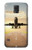 W3837 Airplane Take off Sunrise Funda Carcasa Case y Caso Del Tirón Funda para Samsung Galaxy S5