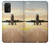 W3837 Airplane Take off Sunrise Funda Carcasa Case y Caso Del Tirón Funda para Samsung Galaxy A32 4G