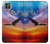 W3841 Bald Eagle Flying Colorful Sky Funda Carcasa Case y Caso Del Tirón Funda para Motorola Moto G9 Power