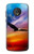 W3841 Bald Eagle Flying Colorful Sky Funda Carcasa Case y Caso Del Tirón Funda para Motorola Moto G6