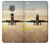 W3837 Airplane Take off Sunrise Funda Carcasa Case y Caso Del Tirón Funda para Motorola Moto G6 Play, Moto G6 Forge, Moto E5