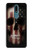 W3850 American Flag Skull Funda Carcasa Case y Caso Del Tirón Funda para Nokia 2.4