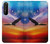 W3841 Bald Eagle Flying Colorful Sky Funda Carcasa Case y Caso Del Tirón Funda para Sony Xperia 1 II