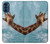 W3680 Cute Smile Giraffe Funda Carcasa Case y Caso Del Tirón Funda para Motorola Moto G41