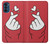 W3701 Mini Heart Love Sign Funda Carcasa Case y Caso Del Tirón Funda para Motorola Moto G41