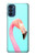 W3708 Pink Flamingo Funda Carcasa Case y Caso Del Tirón Funda para Motorola Moto G41