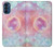 W3709 Pink Galaxy Funda Carcasa Case y Caso Del Tirón Funda para Motorola Moto G41