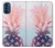 W3711 Pink Pineapple Funda Carcasa Case y Caso Del Tirón Funda para Motorola Moto G41