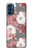 W3716 Rose Floral Pattern Funda Carcasa Case y Caso Del Tirón Funda para Motorola Moto G41