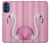 W3805 Flamingo Pink Pastel Funda Carcasa Case y Caso Del Tirón Funda para Motorola Moto G41