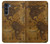 W2861 Antique World Map Funda Carcasa Case y Caso Del Tirón Funda para Motorola Moto G200 5G