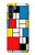 W3814 Piet Mondrian Line Art Composition Funda Carcasa Case y Caso Del Tirón Funda para Motorola Moto G200 5G