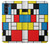 W3814 Piet Mondrian Line Art Composition Funda Carcasa Case y Caso Del Tirón Funda para Motorola Moto G200 5G