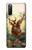 W2841 Vintage Reindeer Christmas Funda Carcasa Case y Caso Del Tirón Funda para Sony Xperia 10 III Lite