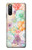 W3705 Pastel Floral Flower Funda Carcasa Case y Caso Del Tirón Funda para Sony Xperia 10 III Lite