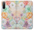 W3705 Pastel Floral Flower Funda Carcasa Case y Caso Del Tirón Funda para Sony Xperia 10 III Lite