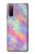 W3706 Pastel Rainbow Galaxy Pink Sky Funda Carcasa Case y Caso Del Tirón Funda para Sony Xperia 10 III Lite