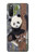 W3793 Cute Baby Panda Snow Painting Funda Carcasa Case y Caso Del Tirón Funda para Sony Xperia 10 III Lite