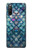 W3809 Mermaid Fish Scale Funda Carcasa Case y Caso Del Tirón Funda para Sony Xperia 10 III Lite