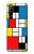 W3814 Piet Mondrian Line Art Composition Funda Carcasa Case y Caso Del Tirón Funda para Sony Xperia 10 III Lite