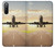 W3837 Airplane Take off Sunrise Funda Carcasa Case y Caso Del Tirón Funda para Sony Xperia 10 III Lite