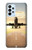 W3837 Airplane Take off Sunrise Funda Carcasa Case y Caso Del Tirón Funda para Samsung Galaxy A23